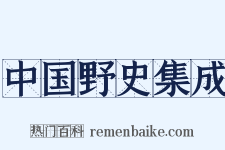 中国野史集成是什么意思的图片